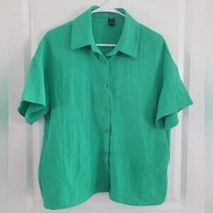 Shein Kelly Green Boxy Tee Top